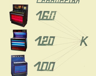 Jukebox Jupiter manual High resolution Instant PDF. Service Manual - Manuel D'entretien for models 100K - 120K (Mirage) - 160K (President)