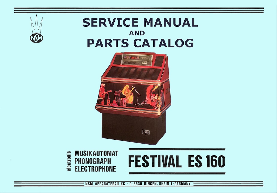 Jukebox NSM Manual High Resolution Instant PDF. Model Festival ES 160