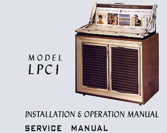 Jukebox SEEBURG Manual High resolution Instant pdf. Models LPC1, LPC1R... (1963) (juke box)
