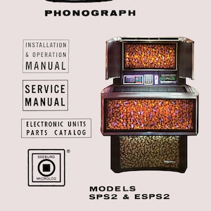 ENGLISH JUKEBOX（オリジナルバインダー付き） Jukebox SEEBURG Manual High Resolution Instant Pdf. Models