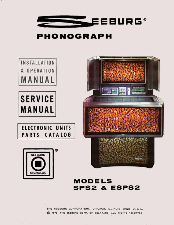 Jukebox SEEBURG Manual High Resolution Instant Pdf. Models