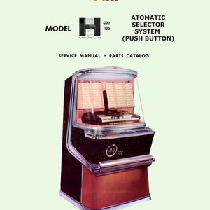 Jukebox AMI Manual Instant Downloads PDF. Models H-200 and H-120 automatic selector (push button) (1957) (juke box)