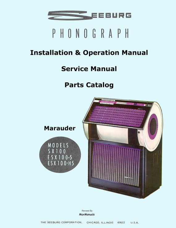 Jukebox SEEBURG Manual High Resolution Instant Pdf. Models SX 100
