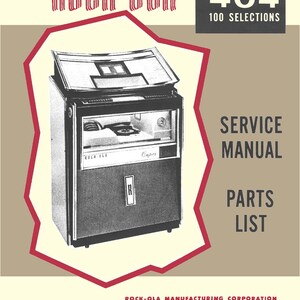 Jukebox ROCK-OLA Manual High resolution Instant PDF. Model 404 'Capri' (1963) (juke box)