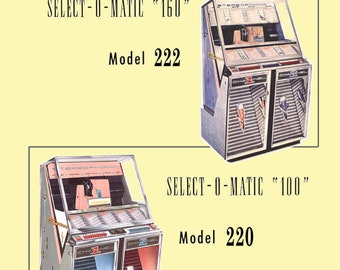 Jukebox SEEBURG Manual High resolution Instant pdf. Models Q 100 and Q 160 (1960) (juke box)