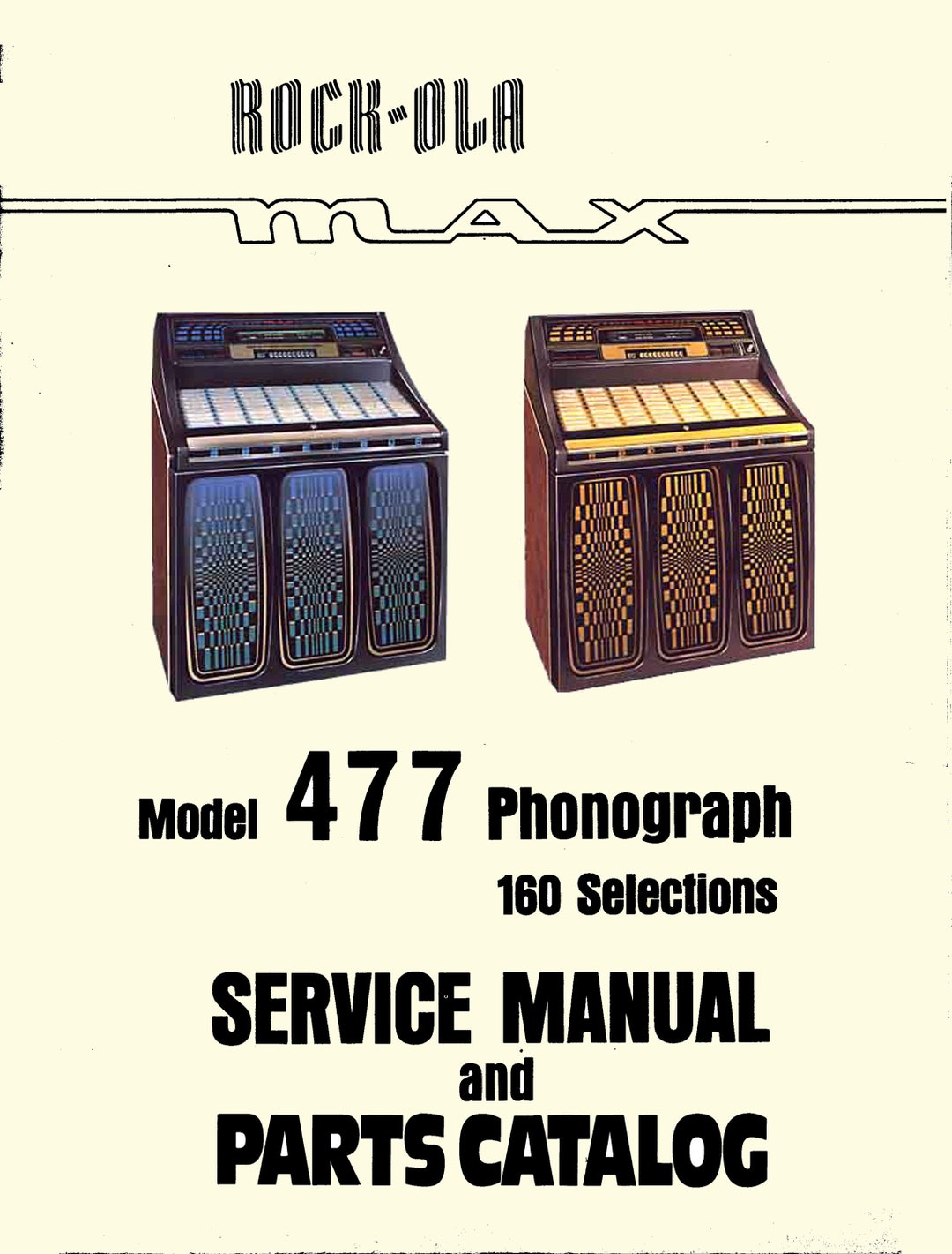 Jukebox ROCK-OLA Manual High Resolution Instant PDF. Model