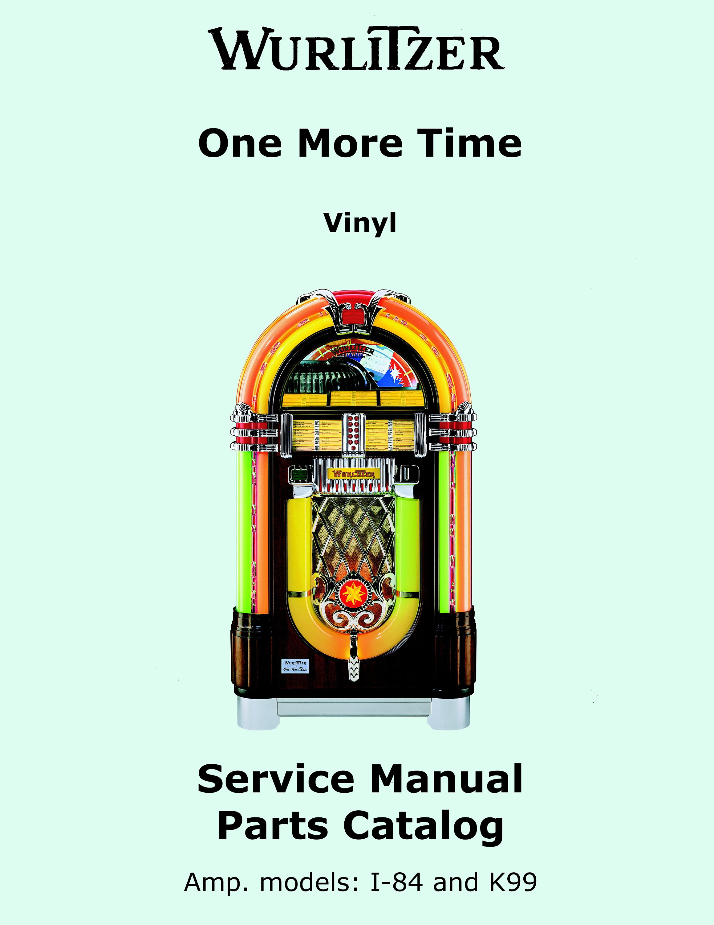 Jukebox WURLITZER Manual High Resolution Instant PDF. Model