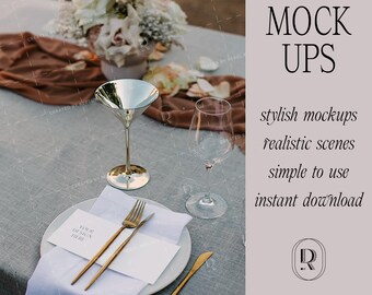 Maqueta de menú de papelería de boda DL Horizontal