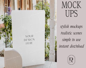 Maqueta de letrero con bloque de esquina texturizado 2