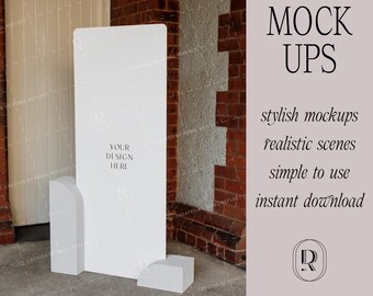 Maqueta de letrero texturizado en forma de bloque de esquina n.° 3