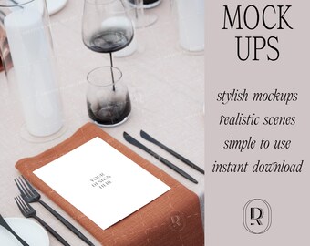 Maqueta de menú de papelería de boda rectangular