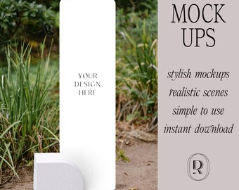 Maqueta de letrero texturizado en forma de bloque de esquina