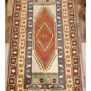 Turkish Milas Yoruk  Handmade Area Rug  /Classic Antique Home Decor /Oriental Handwoven Wool Carpet /Floor Covering/Unique Rug