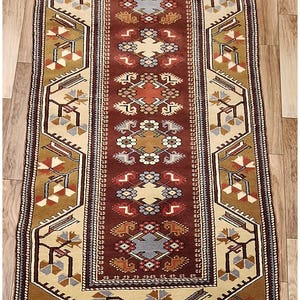 Turkish Milas Yoruk  Handmade Area Rug  /Classic Antique Home Decor /Oriental Handwoven Wool Carpet /Floor Covering/Unique Rug