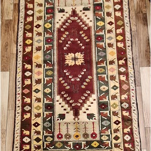 Turkish Milas Yoruk  Handmade Area Rug  /Classic Antique Home Decor /Oriental Handwoven Wool Carpet /Floor Covering/Unique Rug