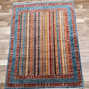 Sivas Zara Geometric  Handmade Area Rug for Living Room /Classic Antique Home Decor / Oriental Handwoven Wool Carpet / Floor Covering