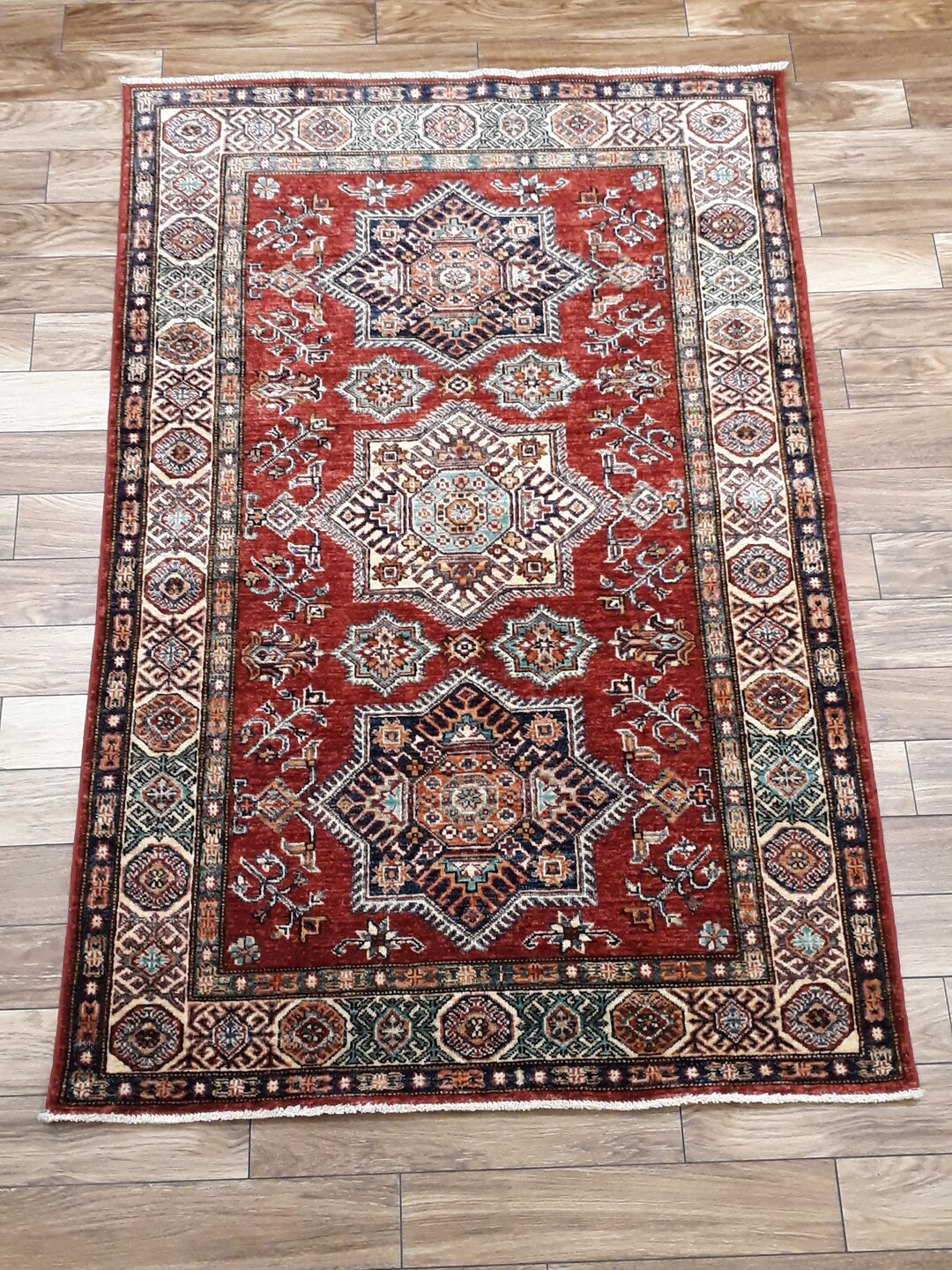 Handwoven Shirvan Area Rug: Caucasian Oriental Wool Carpet, 6x4 - Etsy