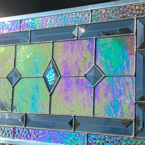 Stained Glass Panel / Diamond Bevels / Clear Glass Panel