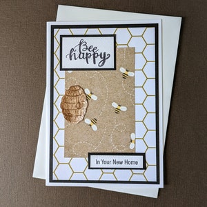 Bees and Honeycomb New Home Card FREE SHIPPING