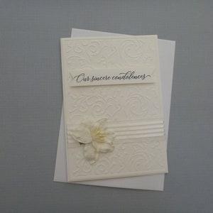 Carte de condoléances et de condoléances, carte de deuil ou de deuil, LIVRAISON GRATUITE