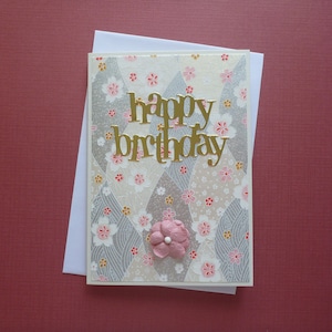 Biglietto d'auguri giapponese femminile Chiyogami buono per il compleanno di un adolescente, spedizione gratuita