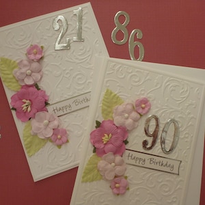 Carte d’anniversaire numérotée florale LIVRAISON GRATUITE
