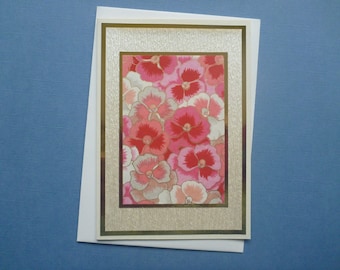 Floral Chiyogami All Purpose Card FREE SHIPPING
