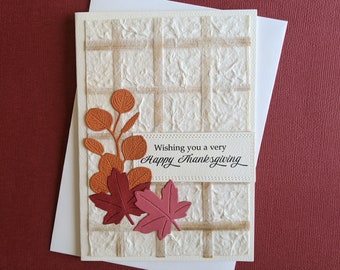 Autumn Leaves Thanksgiving Card FREE SHIPPING