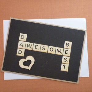 Scrabble-Karte zum Vatertag, KOSTENLOSER VERSAND