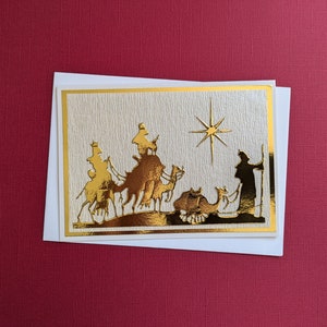 Christian Christmas Card with 3 Wise Men FREE SHIPPING