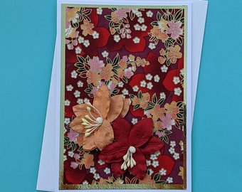 Japanese Floral All Purpose Card, FREE SHIPPING