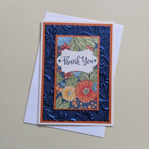 Carte de remerciement florale, adaptée à l’enseignant, à l’ami ou à un usage général, LIVRAISON GRATUITE