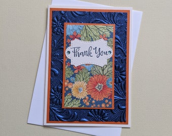 Floral Thank You Card, Suitable for Teacher, Friend or General Use, FREE SHIPPING