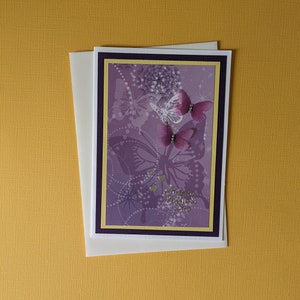 Tarjeta para el Día de la Madre con Mariposa Morada ENVÍO GRATIS