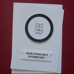 Vaderdagkaart met schattig hondendetail voor hondenliefhebbers en vaders van bontbaby's, GRATIS VERZENDING