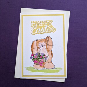 Cute Bunny Easter Card Free SHIPPING