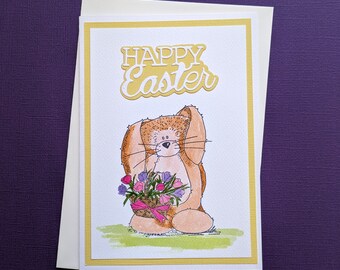 Cute Bunny Easter Card Free SHIPPING