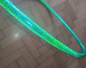 Sunset Aurora Reflective Hula Hoop coated with clear tape