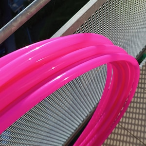 5/8" en 3/4" radioactief nucleair roze polypro hoelahoep opvouwbaar