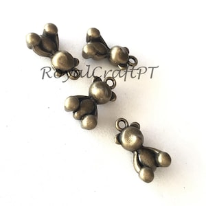 4x teddy bear, 18 mm bear 3D charm, bear toy charms, kids charms, newbork jewelry, toy supplies for jewelry, cuttest children charms