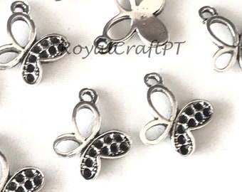 Beebeecraft Lot De 8 Breloques En Forme D'aile D'ange Et De Papillon En Oxyde De Zirconium Pour Fabrication De Bijoux, Bracelets, Colliers, Boucles D'oreilles, Loisirs Créatifs, En Laiton Et Oxyde De