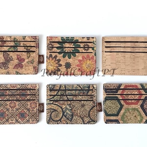 Porta carte in sughero, porta carte, piccolo porta carte per uso quotidiano, porta carte in diverse fantasie, prodotto green, materiale naturale esclusivo