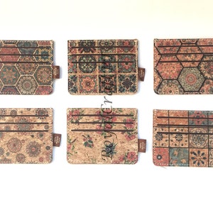 Porta carte in sughero, portafoglio carta, piccolo porta carte per uso quotidiano, porta carte modelli diversi, prodotto verde, materiale naturale esclusivo