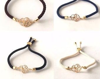 Filigree pendant bracelet, viana's heart, gold color bracelet, Portugal, heart of viana jewelry, flower bracelet, adjustable bracelet