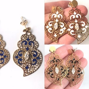 Viana&#39;s hearts earrings, portuguese filigree earrings, traditional filigree Portugal heart of Viana, Love earrings stainless steel