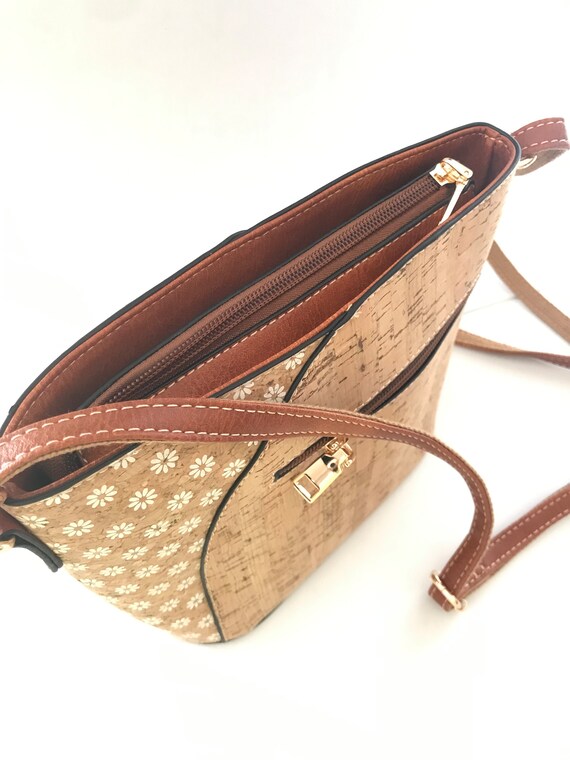 Cork handbag for women, cork bag, vegan bag, natu… - image 6