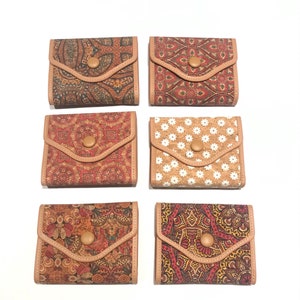 Cork wallet, vegan wallet, cork bag, womens eco-friendly wallet with place for cards and coins, portuguese cork wallet