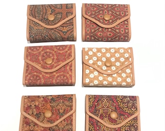 Cork wallet, vegan wallet, cork bag, womens eco-friendly wallet with place for cards and coins, portuguese cork wallet