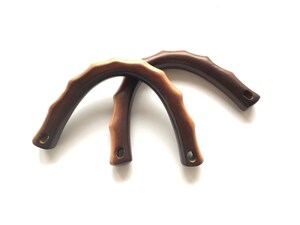 Hitopin - Lot 8 Poignées De Sac En Bois (forme D Et Ronde) - Pour Sac à Main DIY, Maroquinerie
