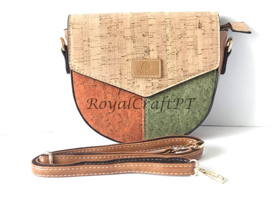 Cork shoulder bag for women, vegan bag, natural m… - image 3